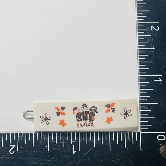 Brownie Barrettes GSA Girl Scouts One Pair Vintage 1980s Hair Accessory 1.75” - Picture 6 of 6